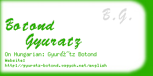 botond gyuratz business card